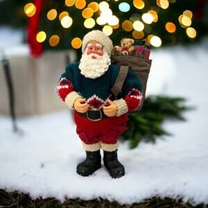 Vintage Santa Collectible World Bazaars Santa with Toy Sack 80525 #6